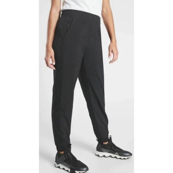 Athleta Black Brooklyn Lined Jogger pants, size 6, MSRP $98 - Picture 1 of 16
